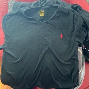 Authentic polo black shirt not under shirt large